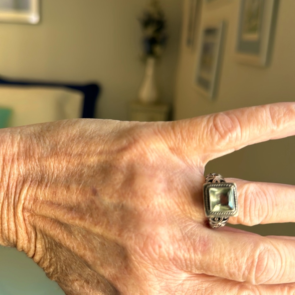 Bali Sterling Silver Prasiolite Ring